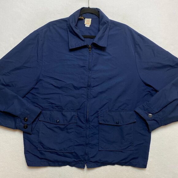 Vintage USPS Postal Service Jacket Men's 48 L 2XL Blue Full Zip Brookfield - Picture 1 of 13